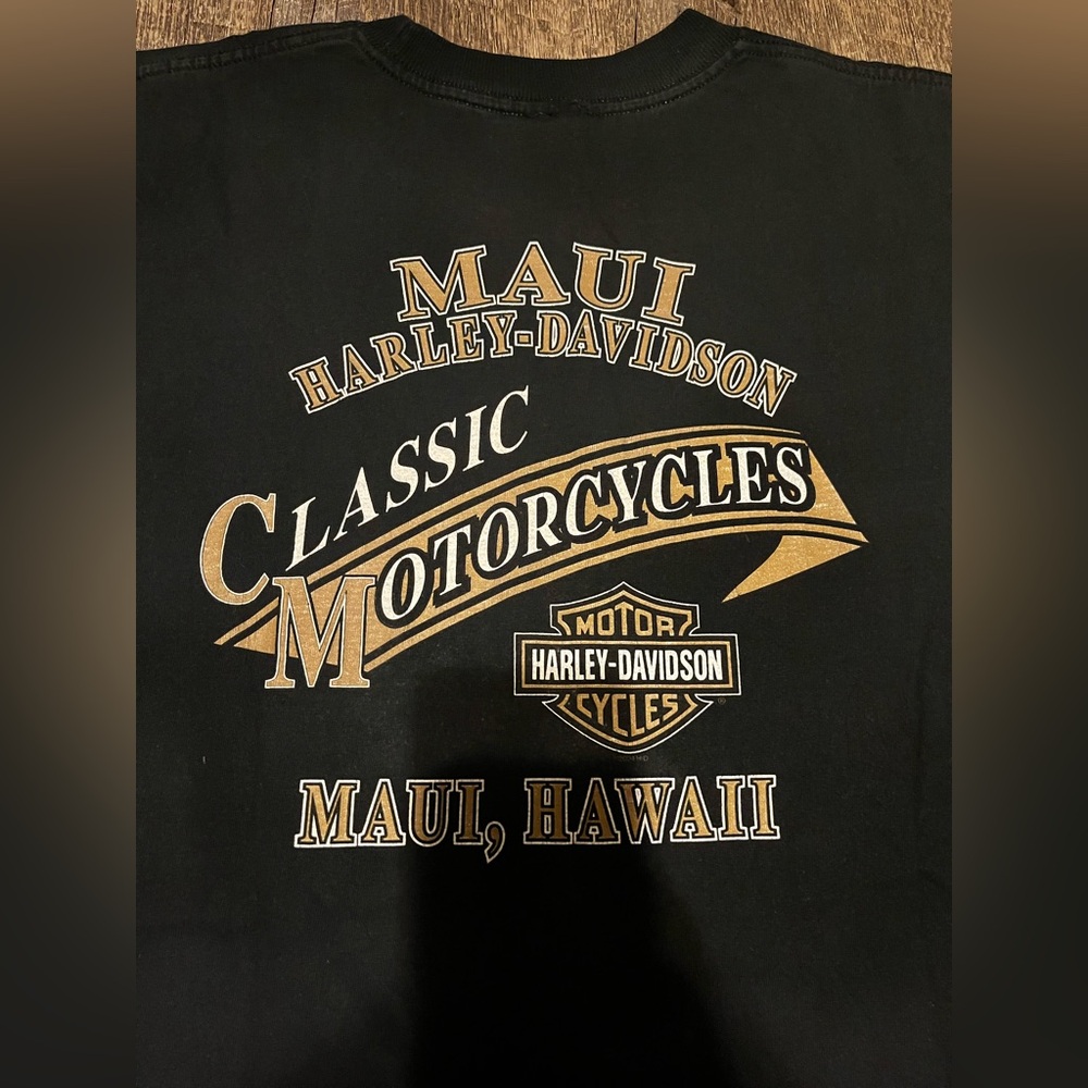 Vintage Y2K Harley‎ Davidson Motorcycles Grunge Metal Style Size Large Black - Picture 3 of 3